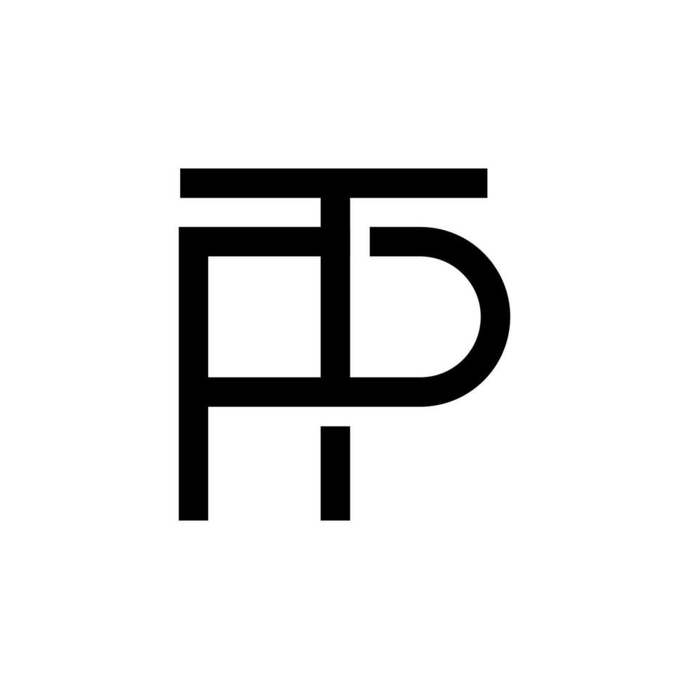 pt monogram logotyp symbol vektor design illustration