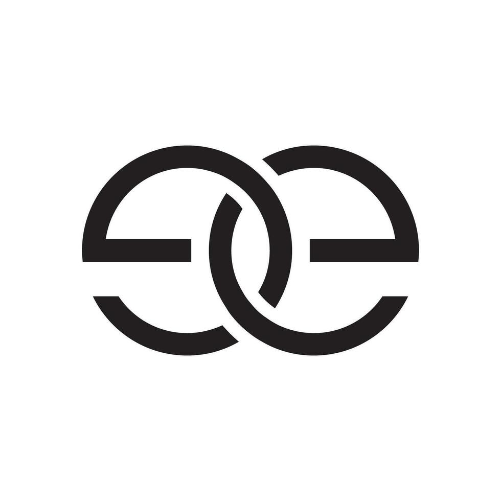 ee monogram logotyp vektor design illustration