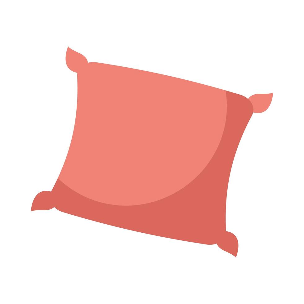 isoliertes rotes Kissen nach Hause Vektordesign vektor