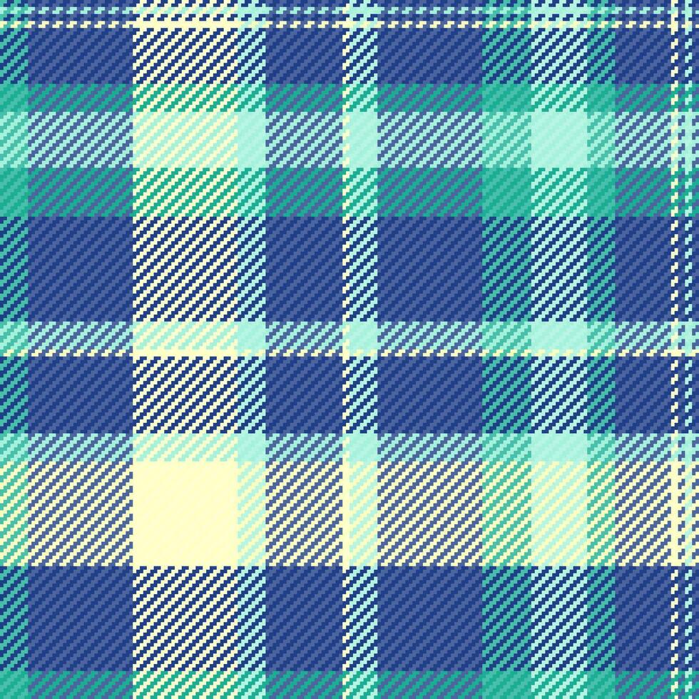 Hintergrund nahtlos Muster von Textur Textil- Stoff mit ein prüfen Tartan Plaid Vektor. vektor