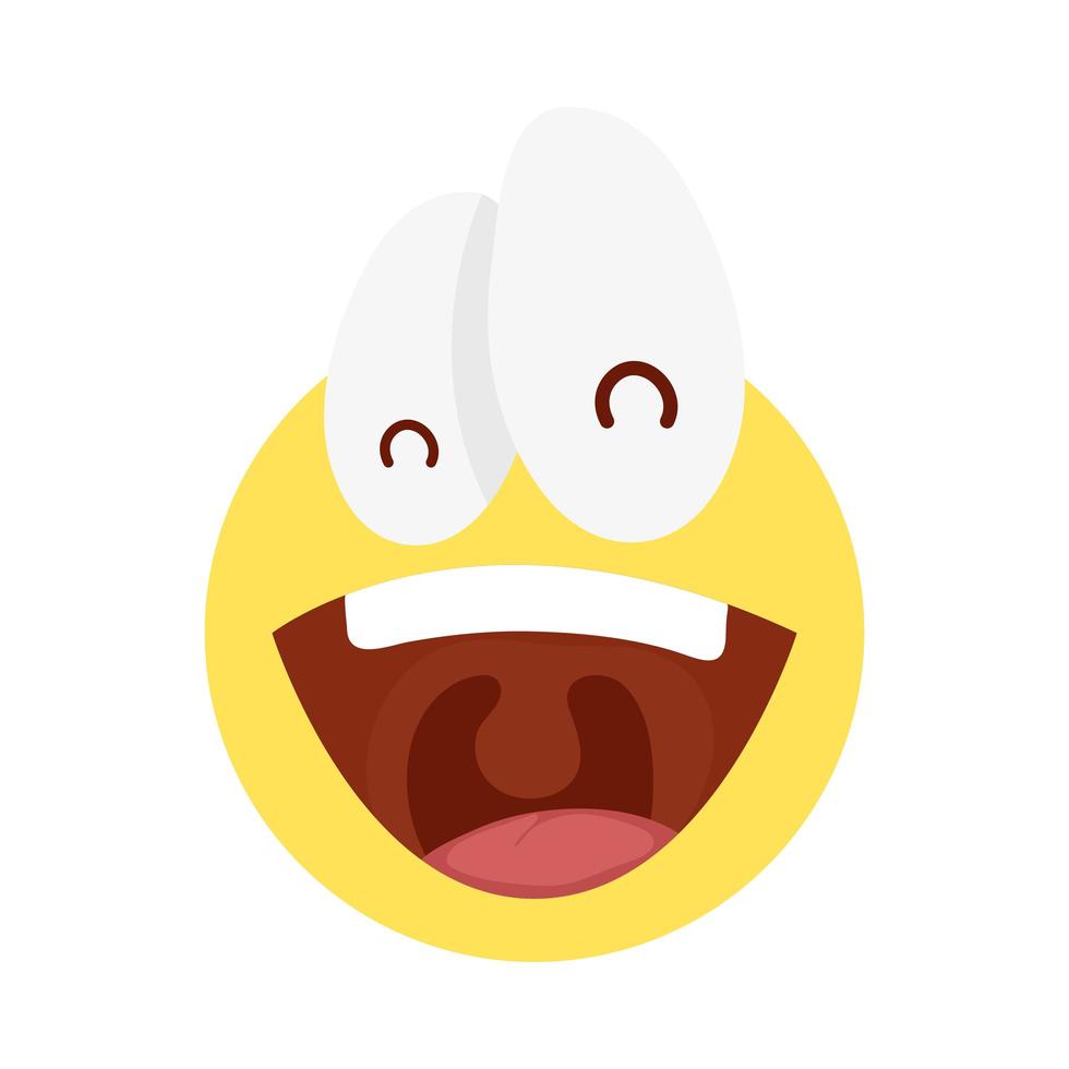 verrücktes Emoji-Gesicht für Narren-Tag-Symbol vektor