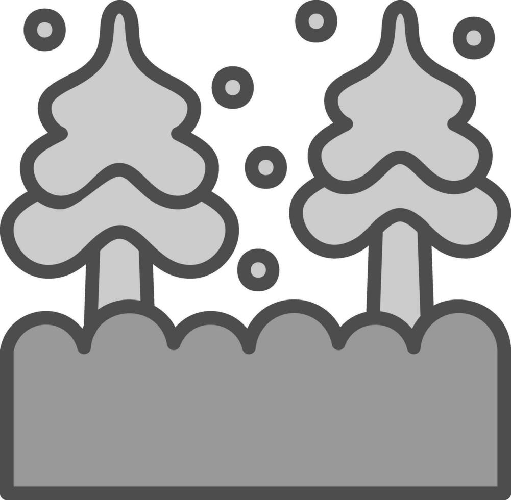 schneebedeckt Wald Vektor Symbol Design