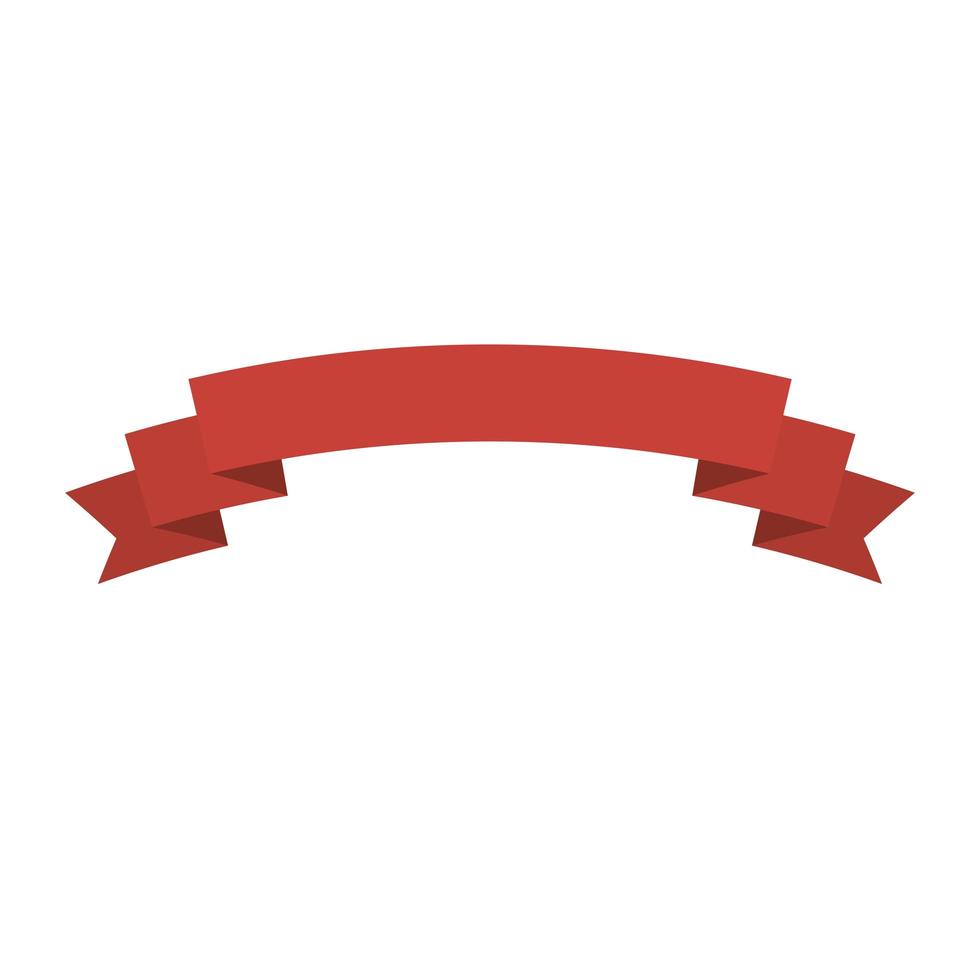 isolerade rött band ikon vektor design
