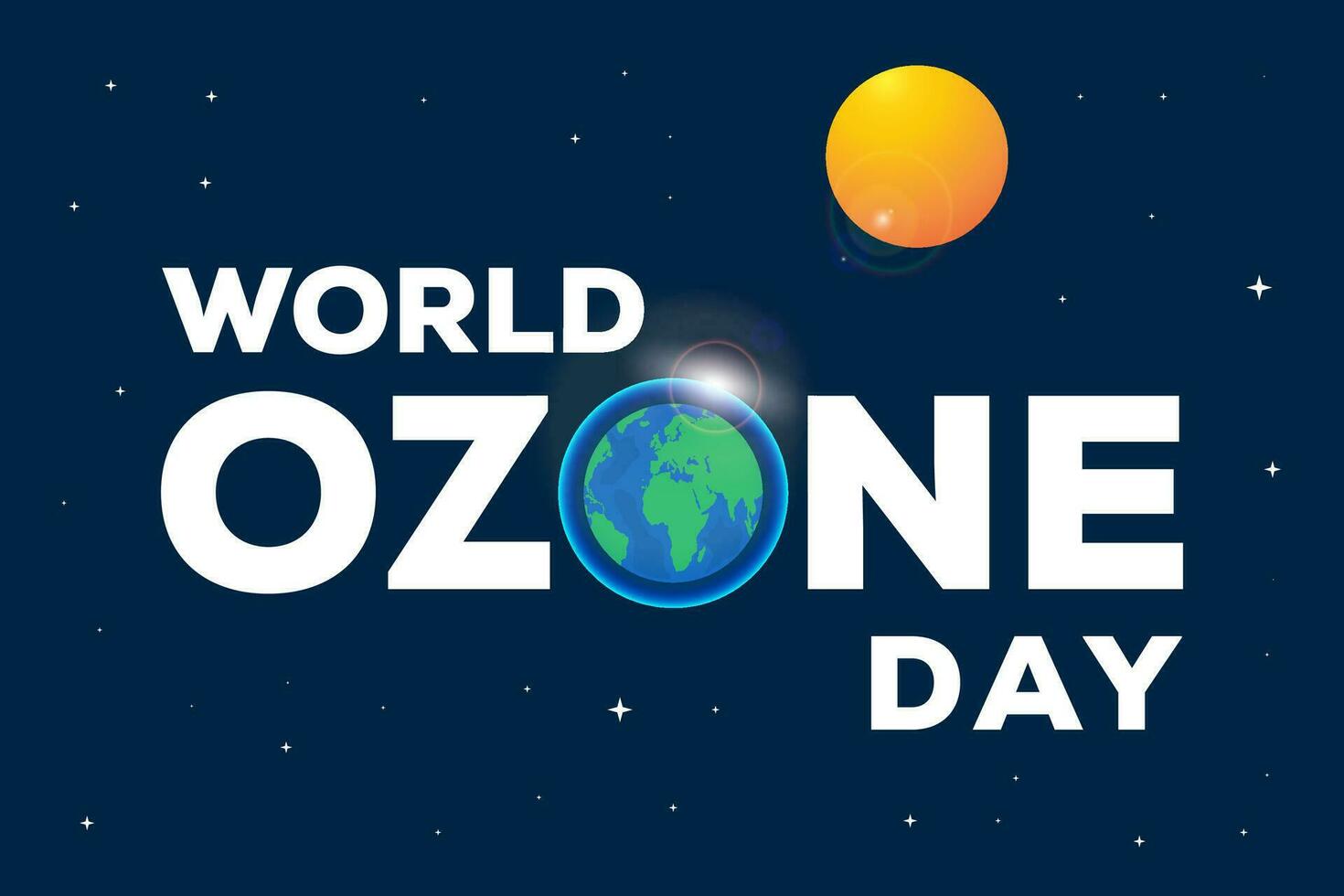 Vektor Design Welt Ozon Tag Hintergrund Illustration