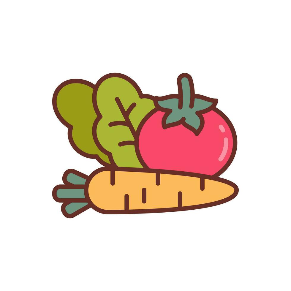 grönsaker ikon i vektor. illustration vektor