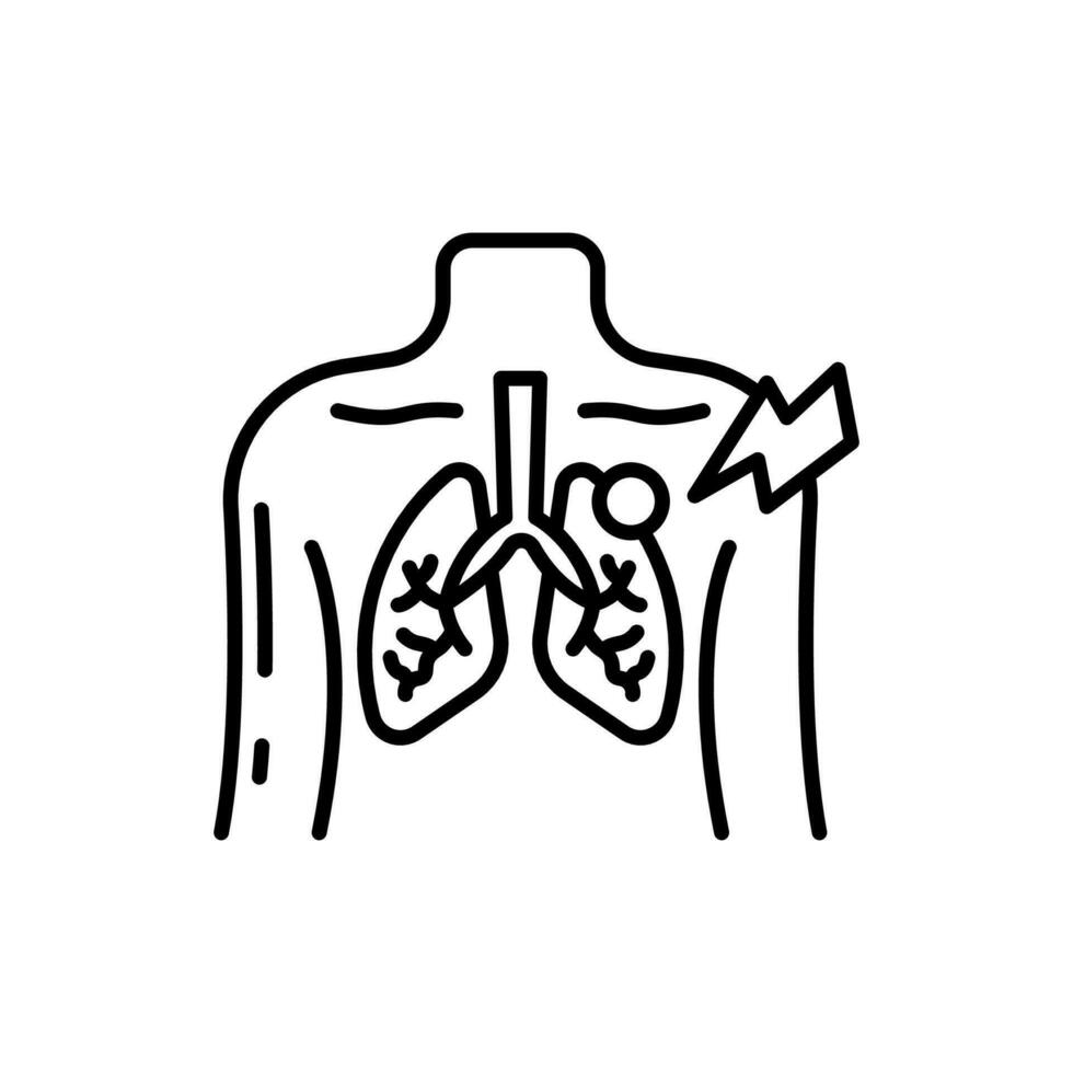 Lungenentzündung Symbol im Vektor. Illustration vektor