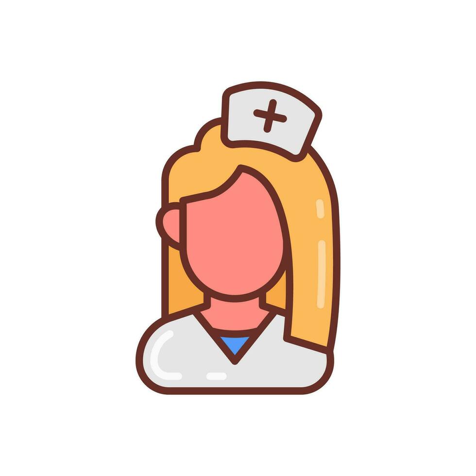 sjuksköterska ikon i vektor. illustration vektor