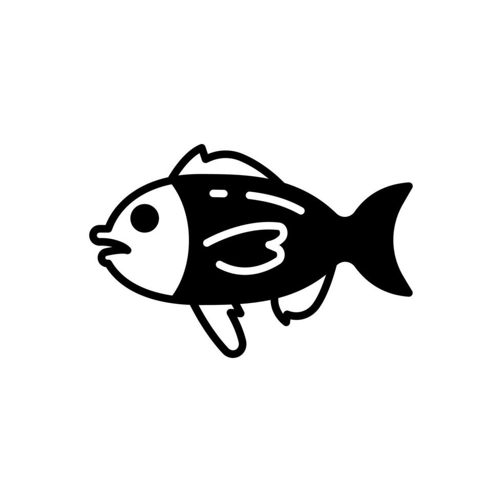 fisk ikon i vektor. illustration vektor