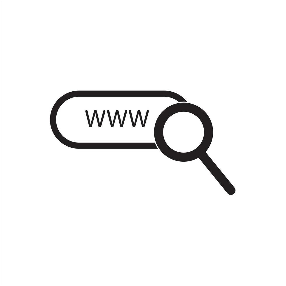Browser Suche Symbol Vektor Illustration Symbol