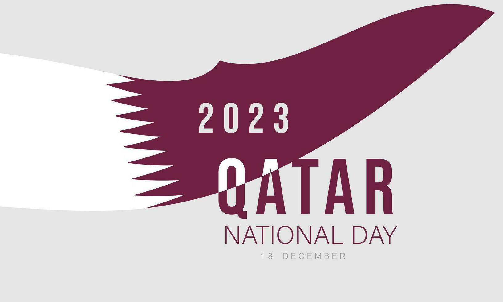 Katar National Tag. Hintergrund, Banner, Karte, Poster, Vorlage. Vektor Illustration.