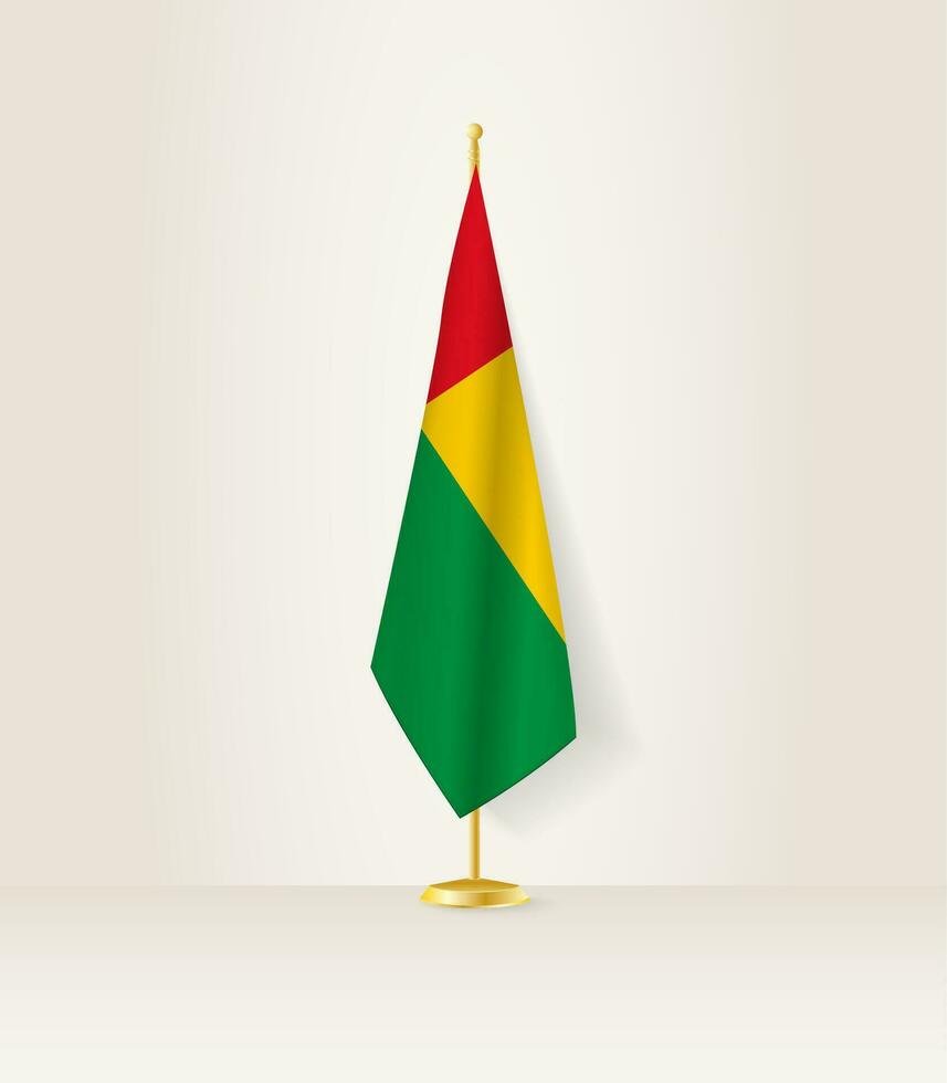 guinea-bissau flagga på en flagga stå. vektor