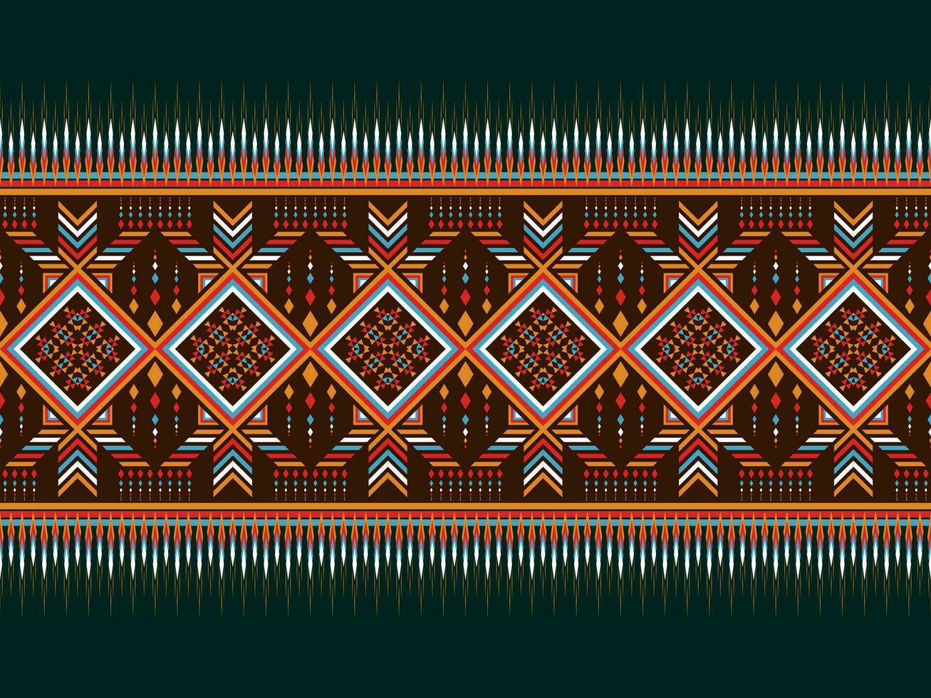 geometrisk etnisk orientalisk sömlös mönster traditionell design för tyg, matta, kläder, bakgrund, tapeter, omslag, vektor illustration.aztec broderi stil.