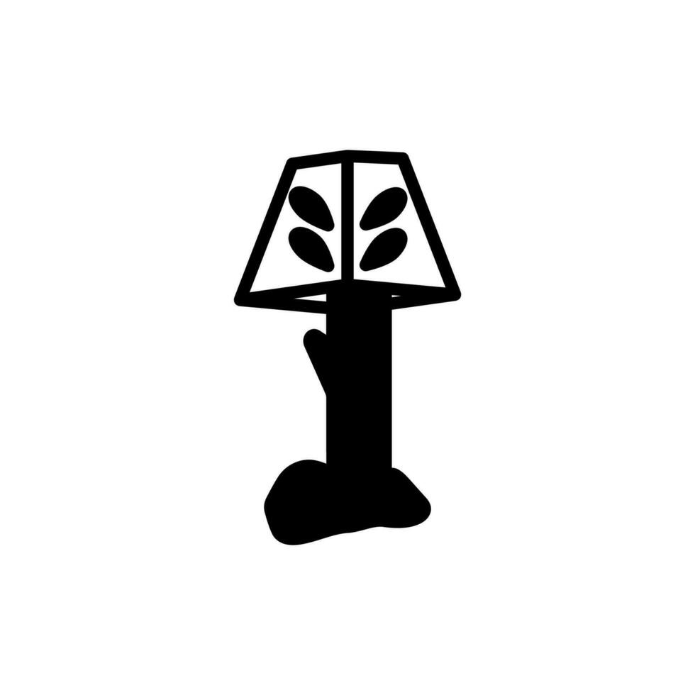 hölzern Lampe Symbol im Vektor. Logo vektor