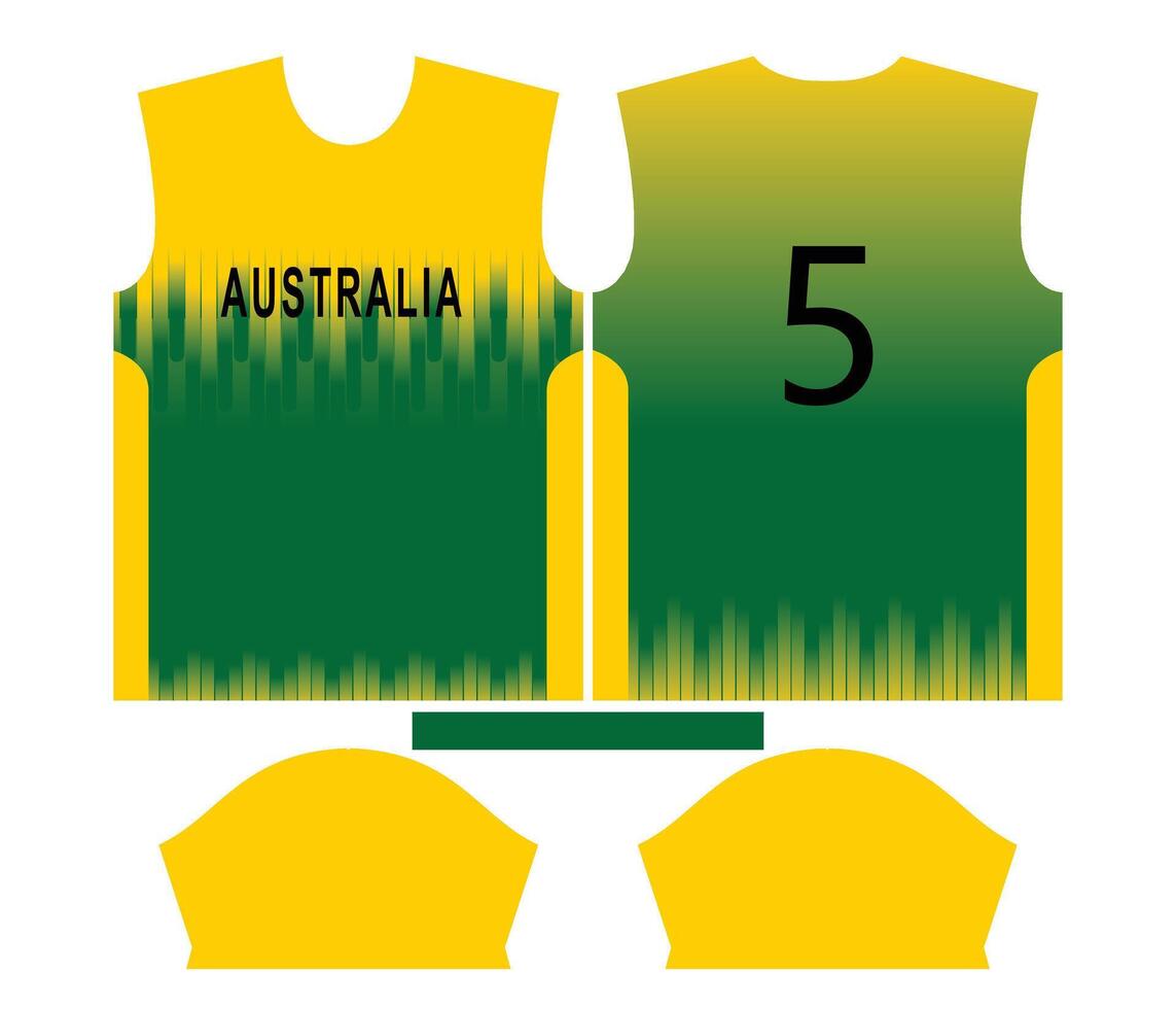 Australien Kricket Mannschaft Sport Kind Design oder Australien Kricket Jersey Design vektor