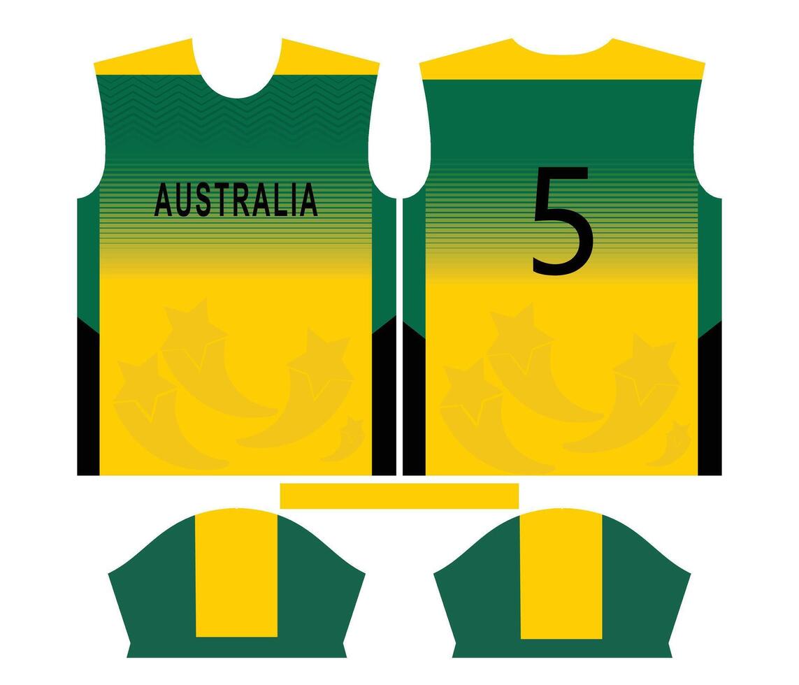 Australien Kricket Mannschaft Sport Kind Design oder Australien Kricket Jersey Design vektor