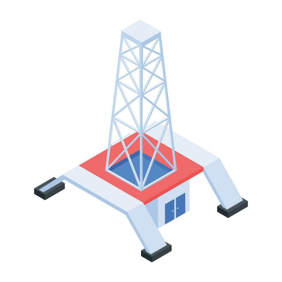 industriell Ausrüstung isometrisch Symbole vektor