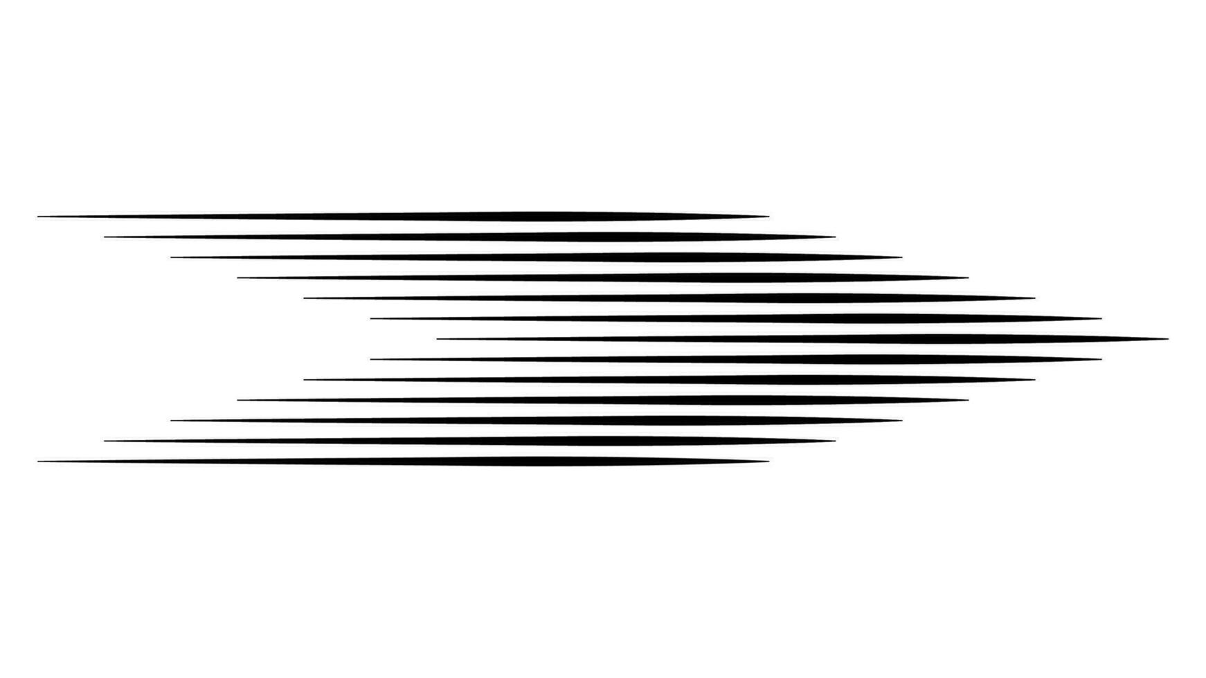 tecknad serie hastighet linje snabb rörelse, dynamisk rand hastighet rörelse vektor
