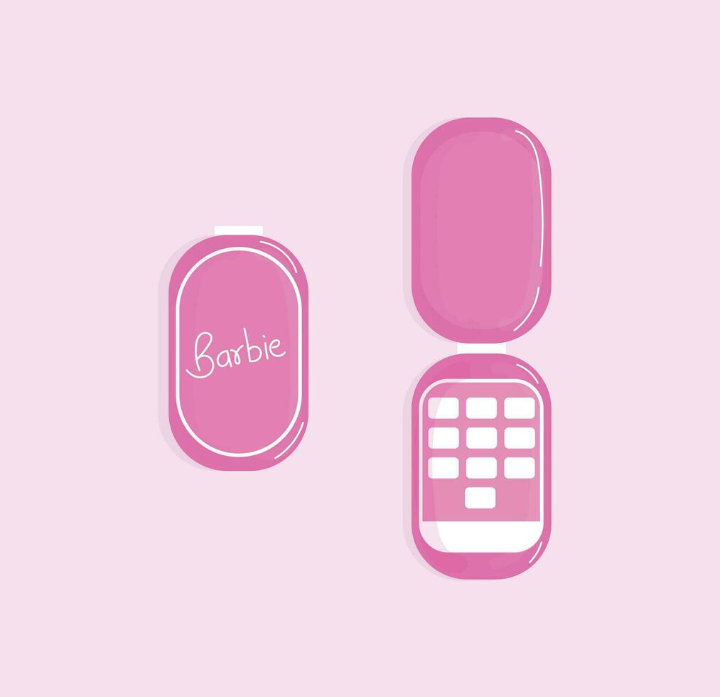 barbie telefon illustration vektor