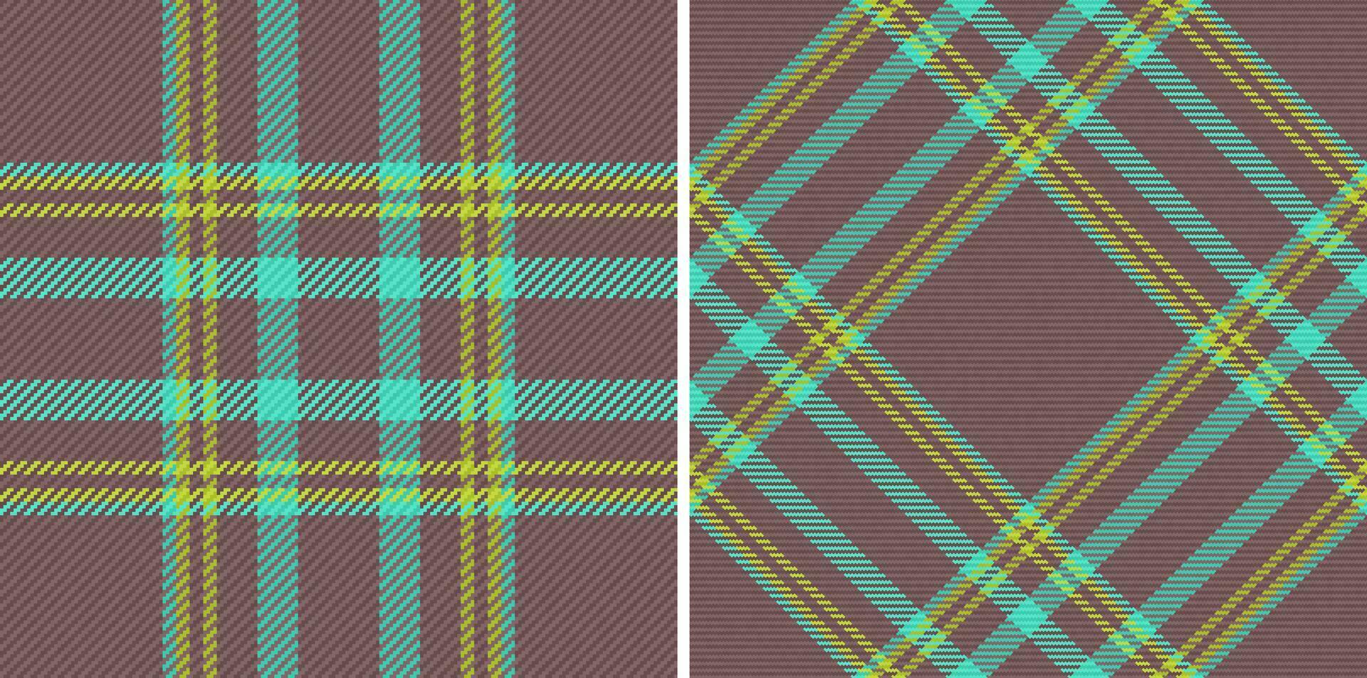 pläd sömlös vektor av kolla upp tyg textur med en mönster textil- bakgrund tartan.