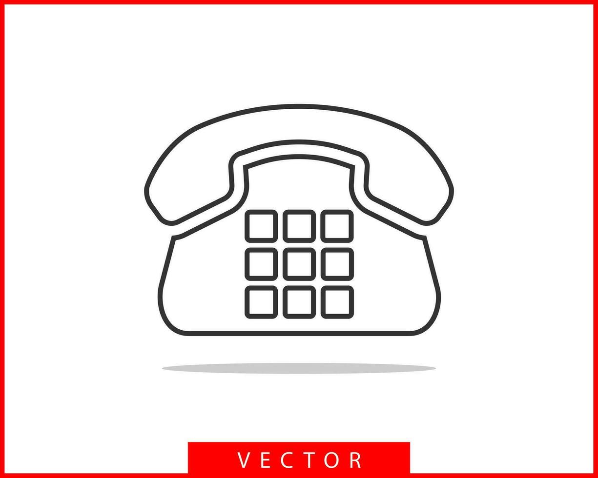 telefon ikon vektor illustration. ring upp Centrum app. telefon ikoner trendig platt stil. Kontakt oss linje silhuett.