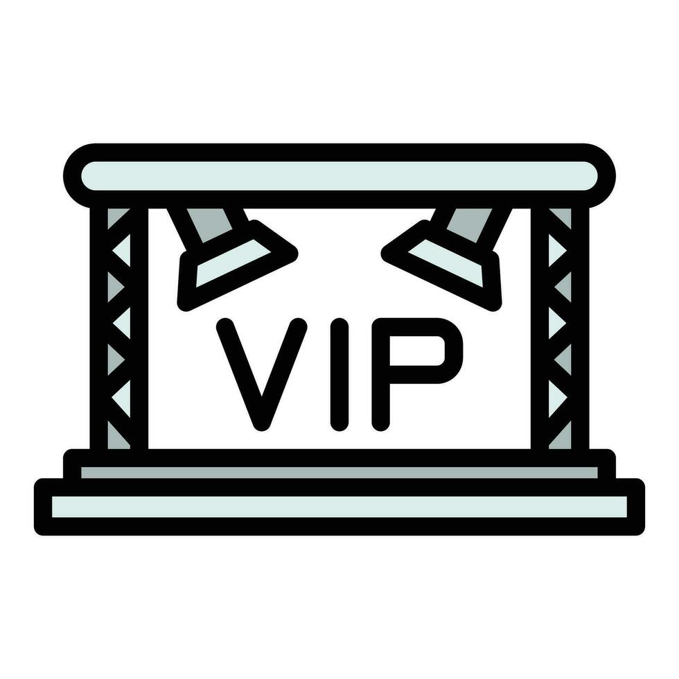 vip Konzert Szene Symbol Vektor eben