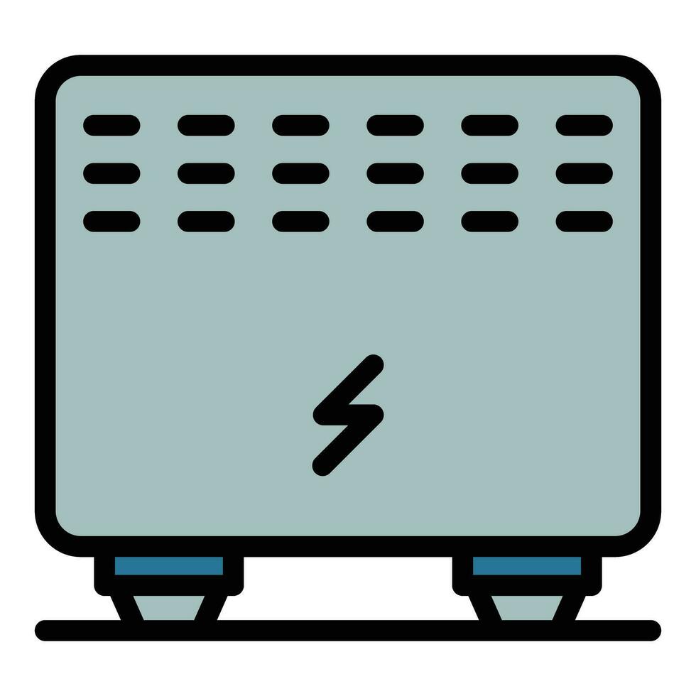 elektrisch Kühler Symbol Vektor eben