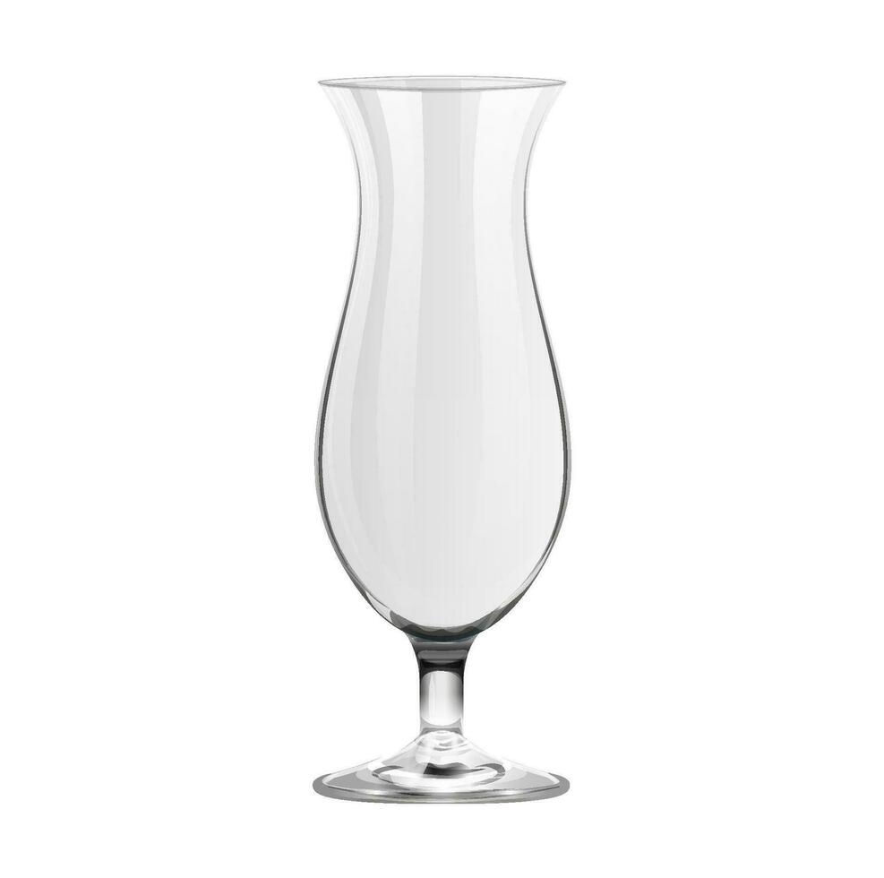 realistisch leeren Cocktail Glas isoliert auf Weiß Hintergrund vektor