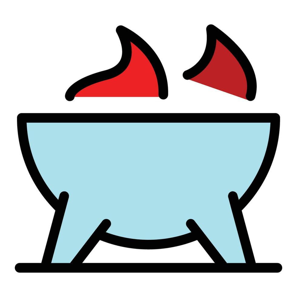 brand grill ikon vektor platt