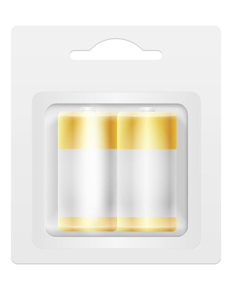 energi batteri kraft i silverren guld Färg vektor illustration isolerat på vit bakgrund