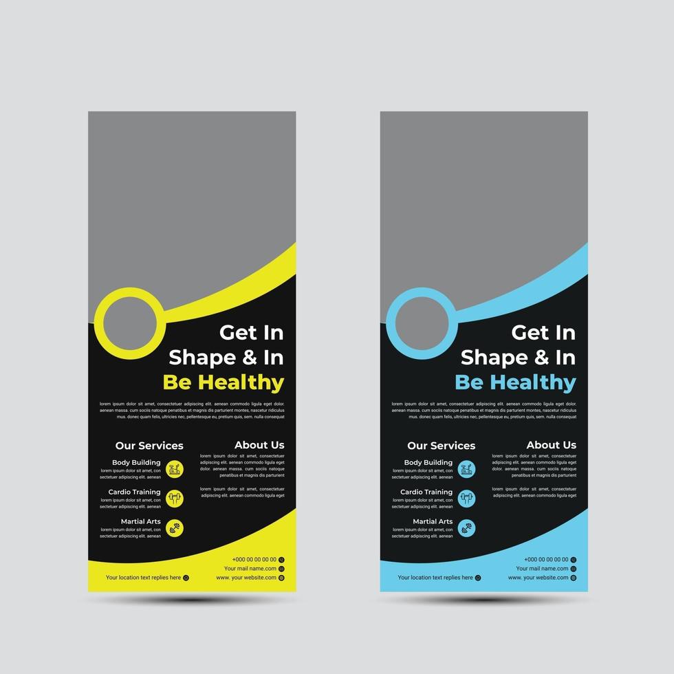 Gym Roll-Up Banner-Design vektor