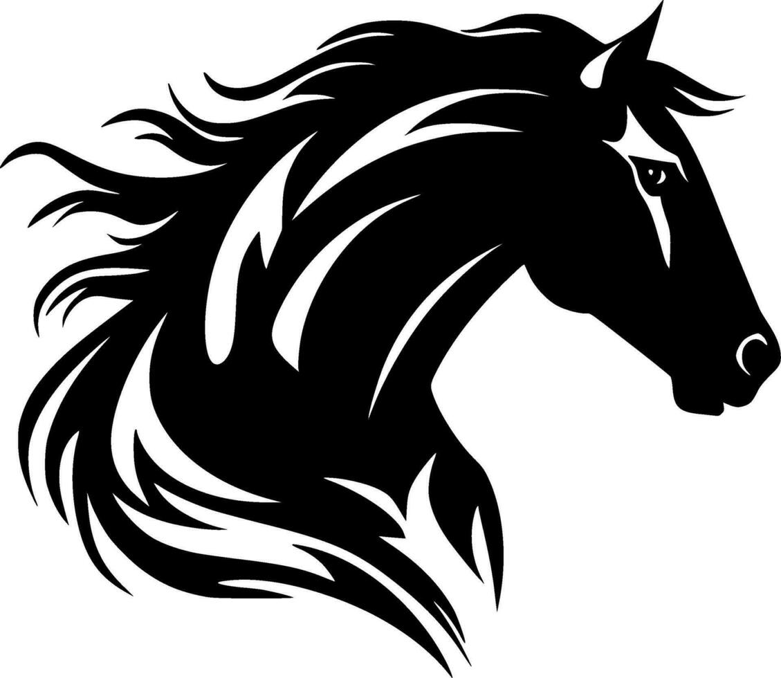 Pferd - - minimalistisch und eben Logo - - Vektor Illustration
