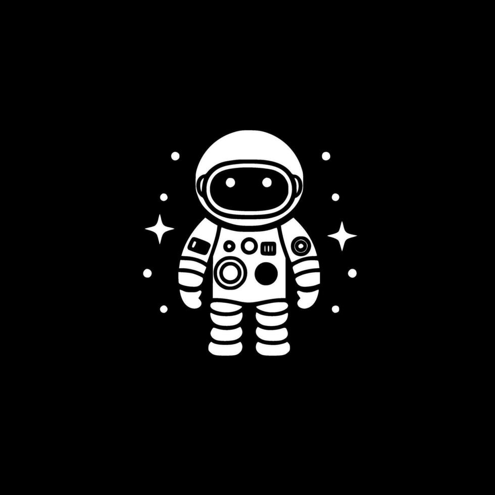 Astronaut - - minimalistisch und eben Logo - - Vektor Illustration