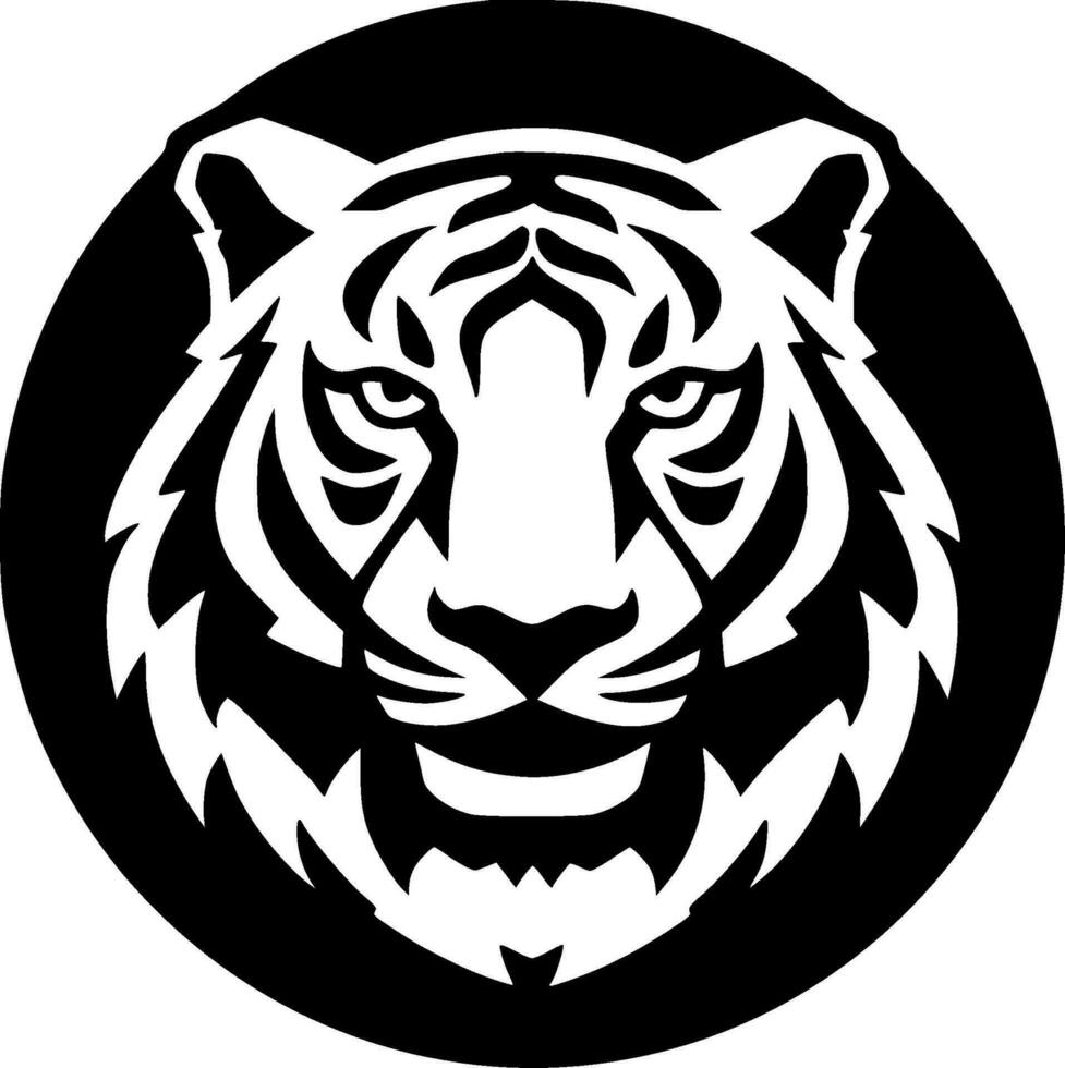 Tiger - - minimalistisch und eben Logo - - Vektor Illustration