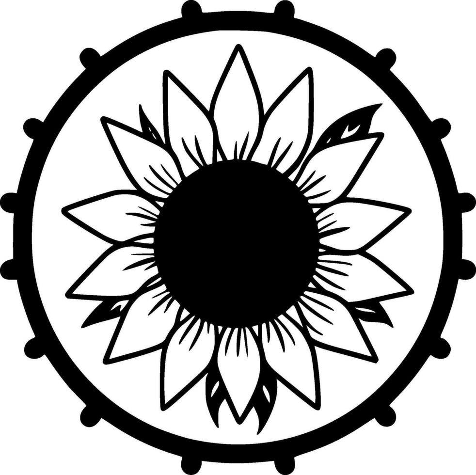 Sonnenblume, minimalistisch und einfach Silhouette - - Vektor Illustration