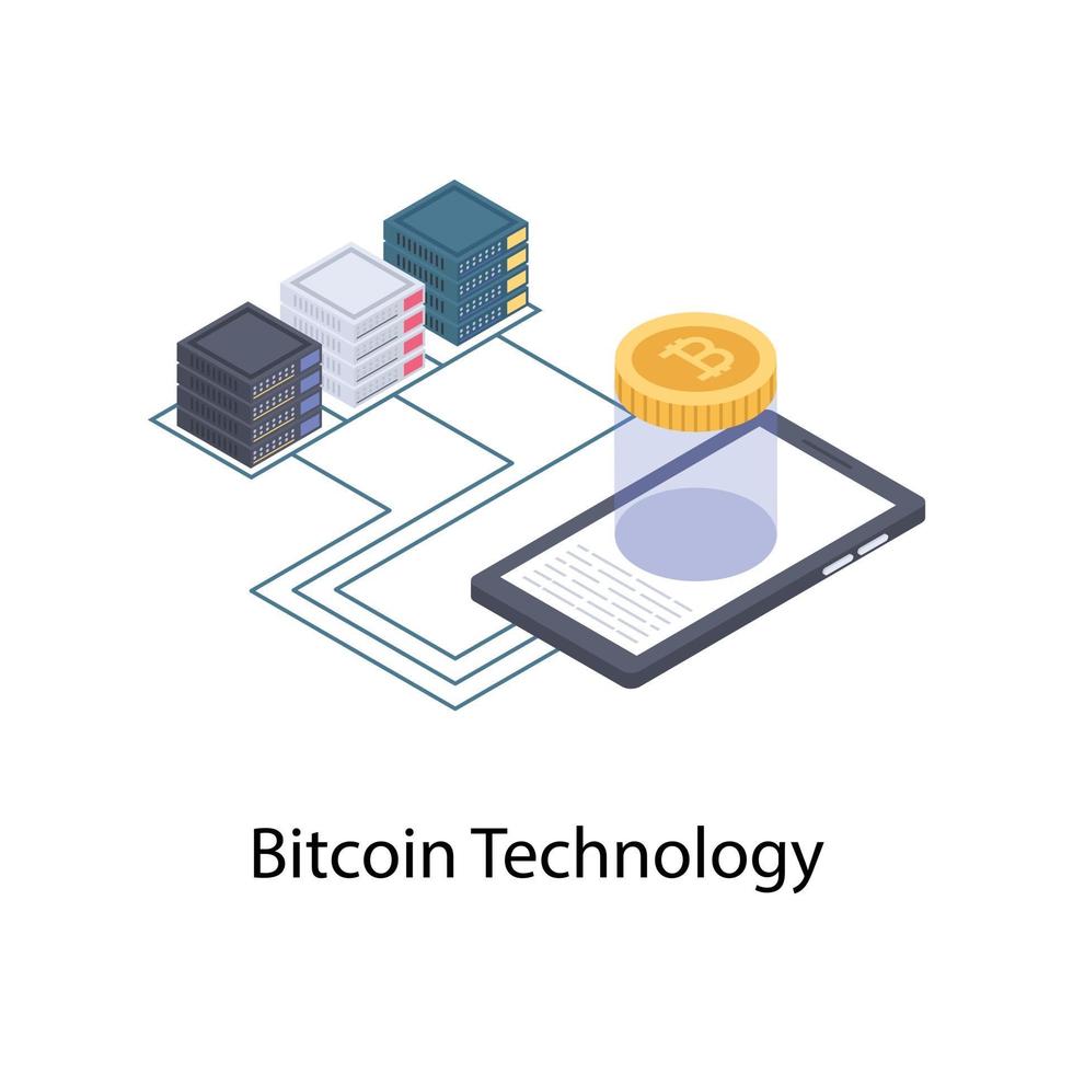 Bitcoin-Technologiekonzepte vektor