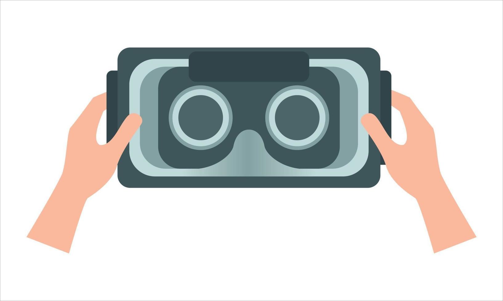 fånga virtual reality-glasögon vektor