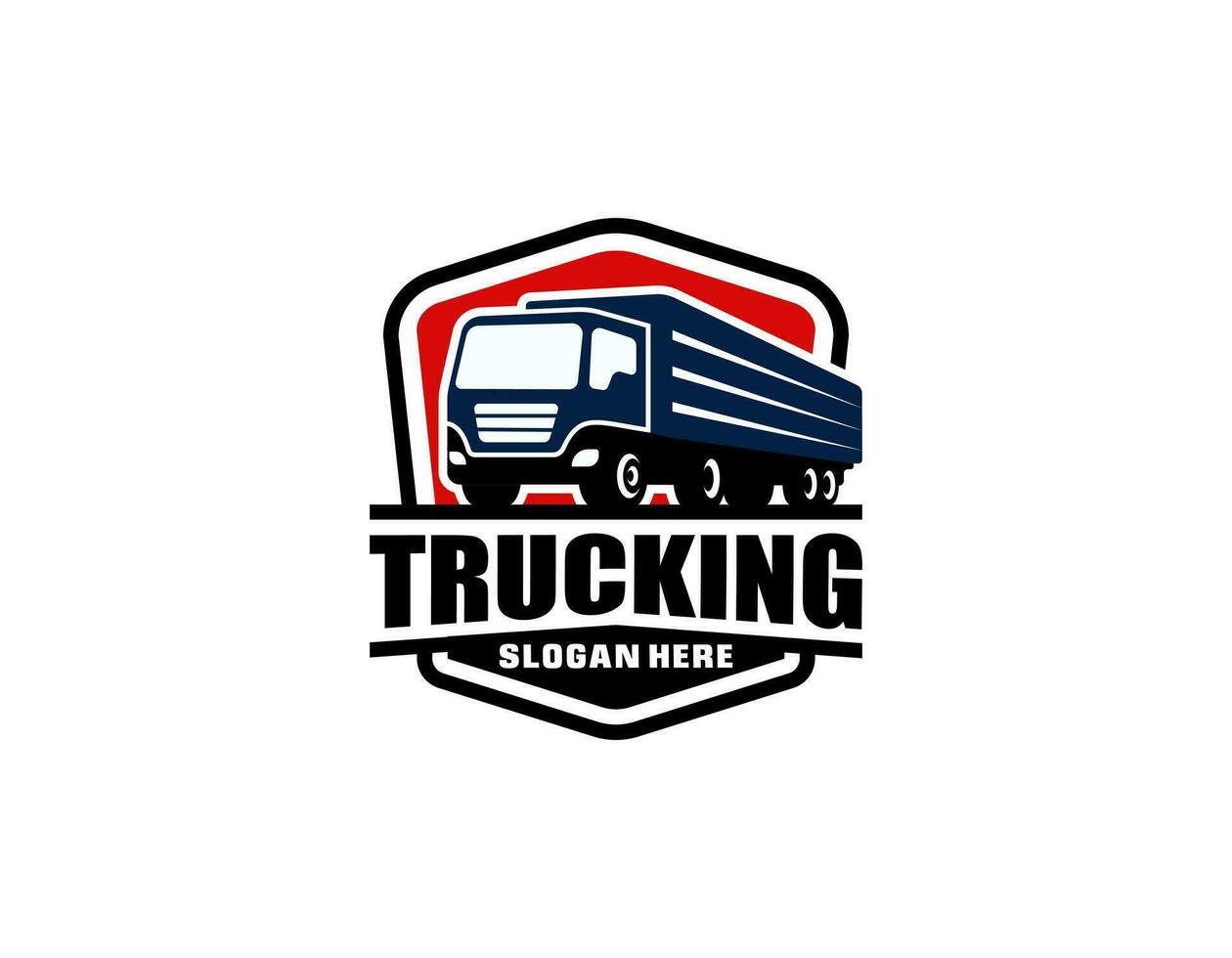 Semi-Truck-Logo-Emblem-Logo-Vorlage vektor