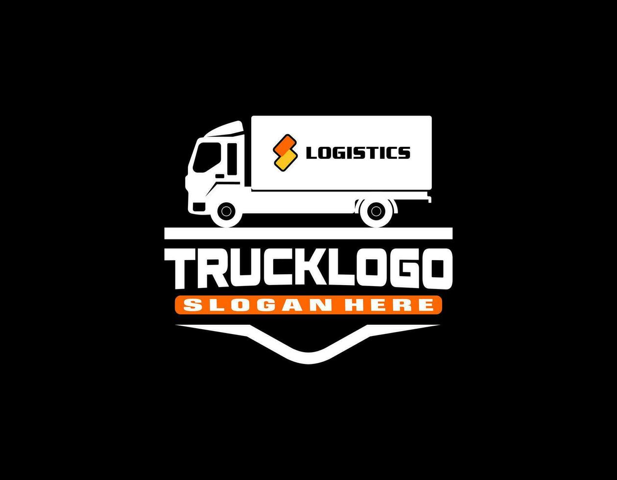 LKW-Logo-Vorlage, perfektes Logo für Unternehmen im Zusammenhang mit der Automobilindustrie vektor