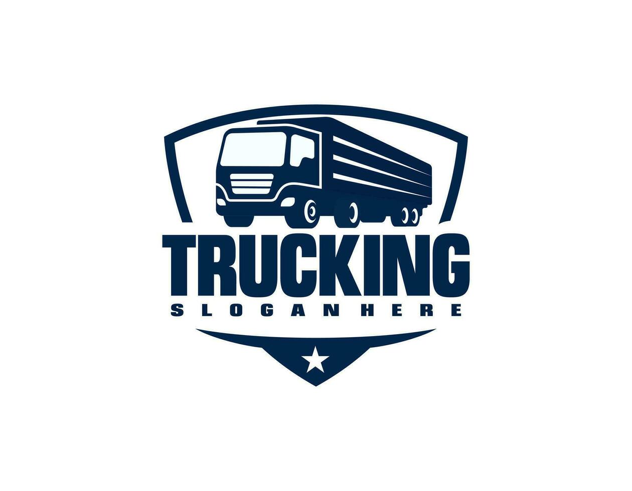 LKW Anhänger Transport Logistik, Lieferung, äußern, Ladung Unternehmen, schnell Versand, Design Vorlage Logo Illustration Silhouette, Emblem isoliert auf dunkel Hintergrund, schwarz vektor