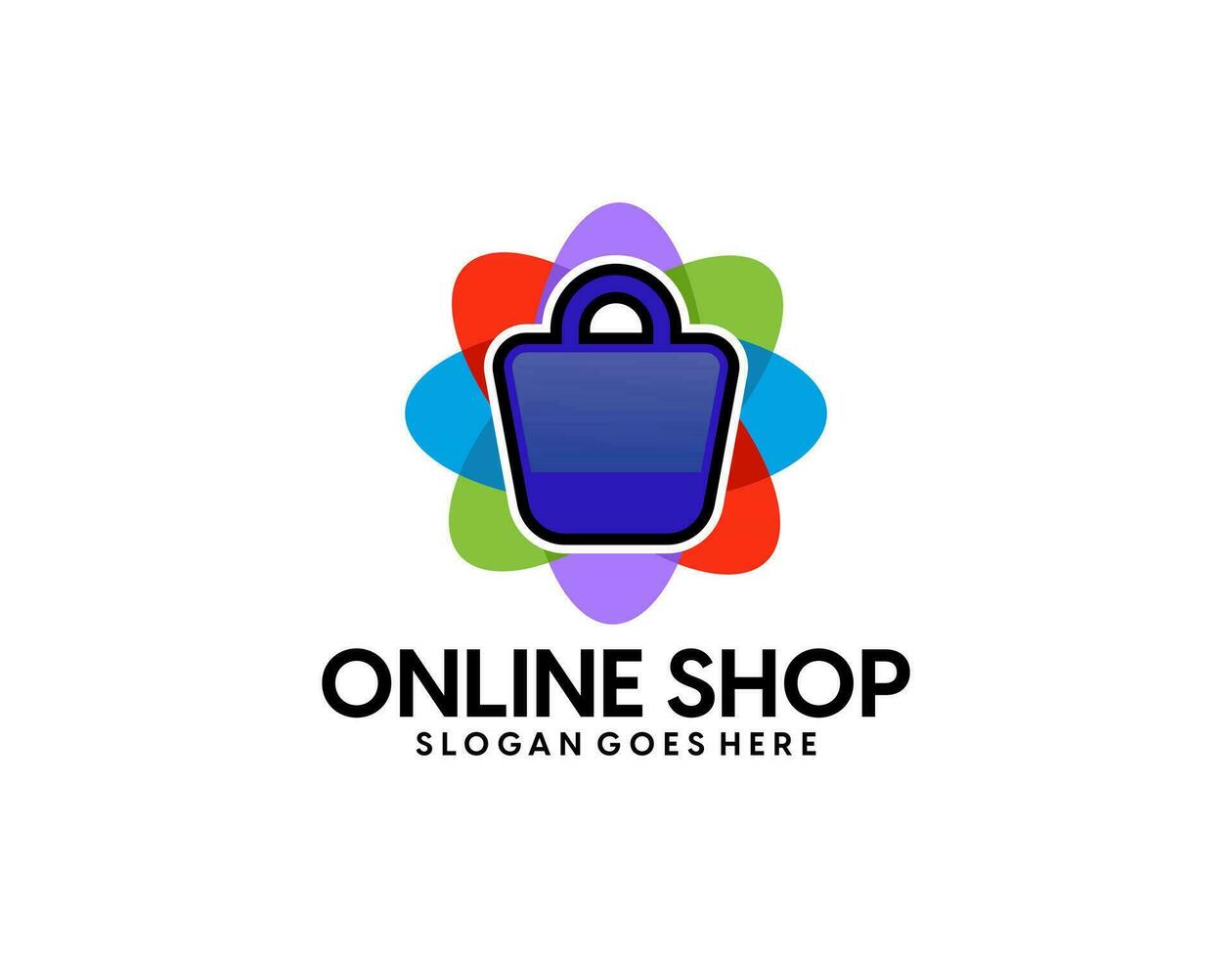 Einkaufen Logo, E-Commerce Logo, einkaufen Webseite, lila Gradient, Damen Einkaufen Webseite, schnell Einkaufen, E-Shop, Webseite, Anwendung, Vorlage, Geschäft, Unternehmen, online Geschäft vektor