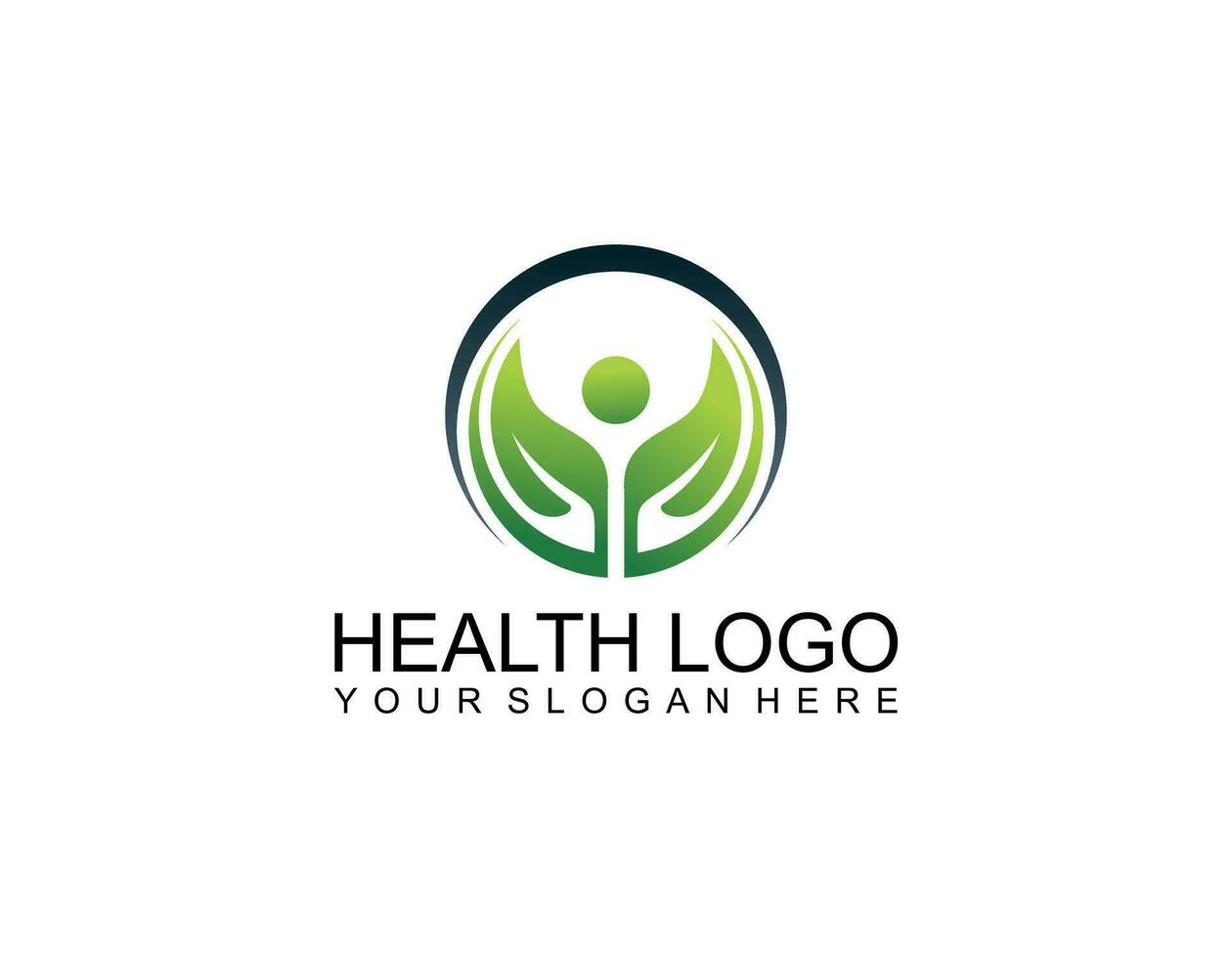 mensch denkt gesundheit, geist und erfolg logo design inspiration vektor