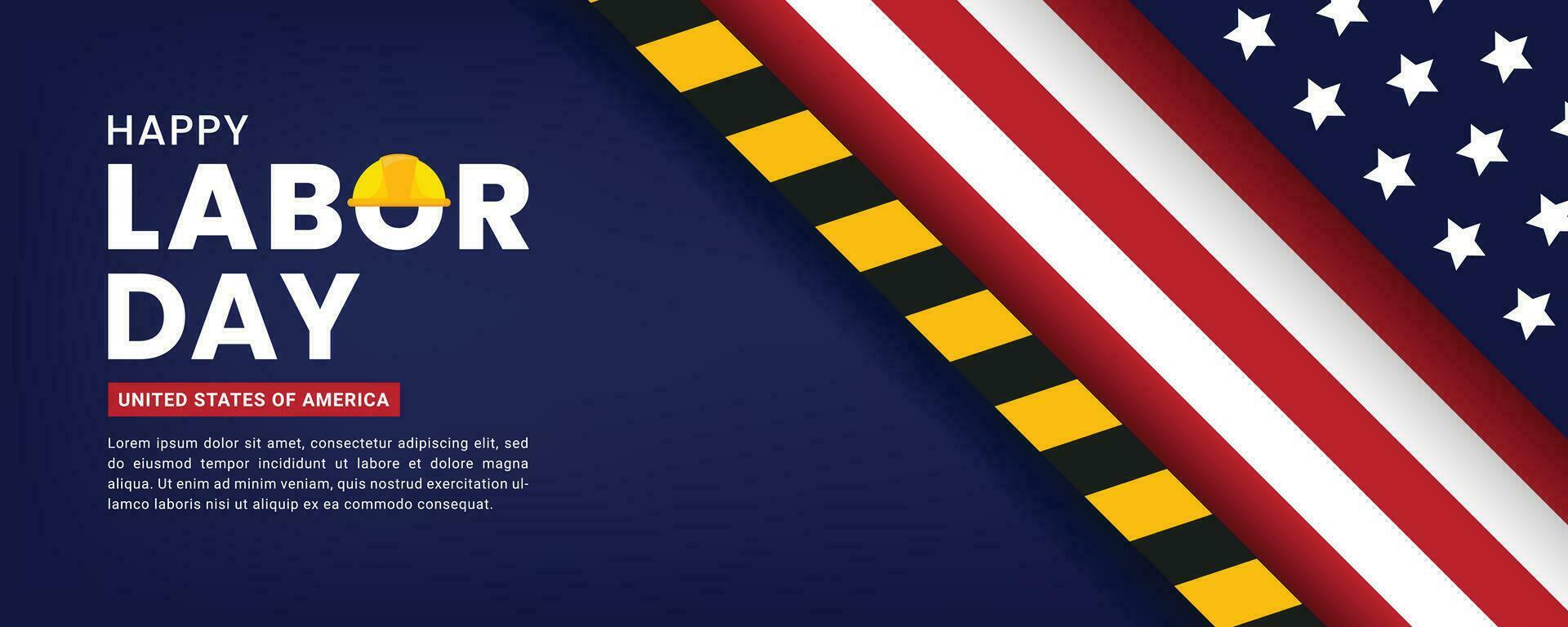 USA Arbeit Tag Banner Vorlage Design vektor