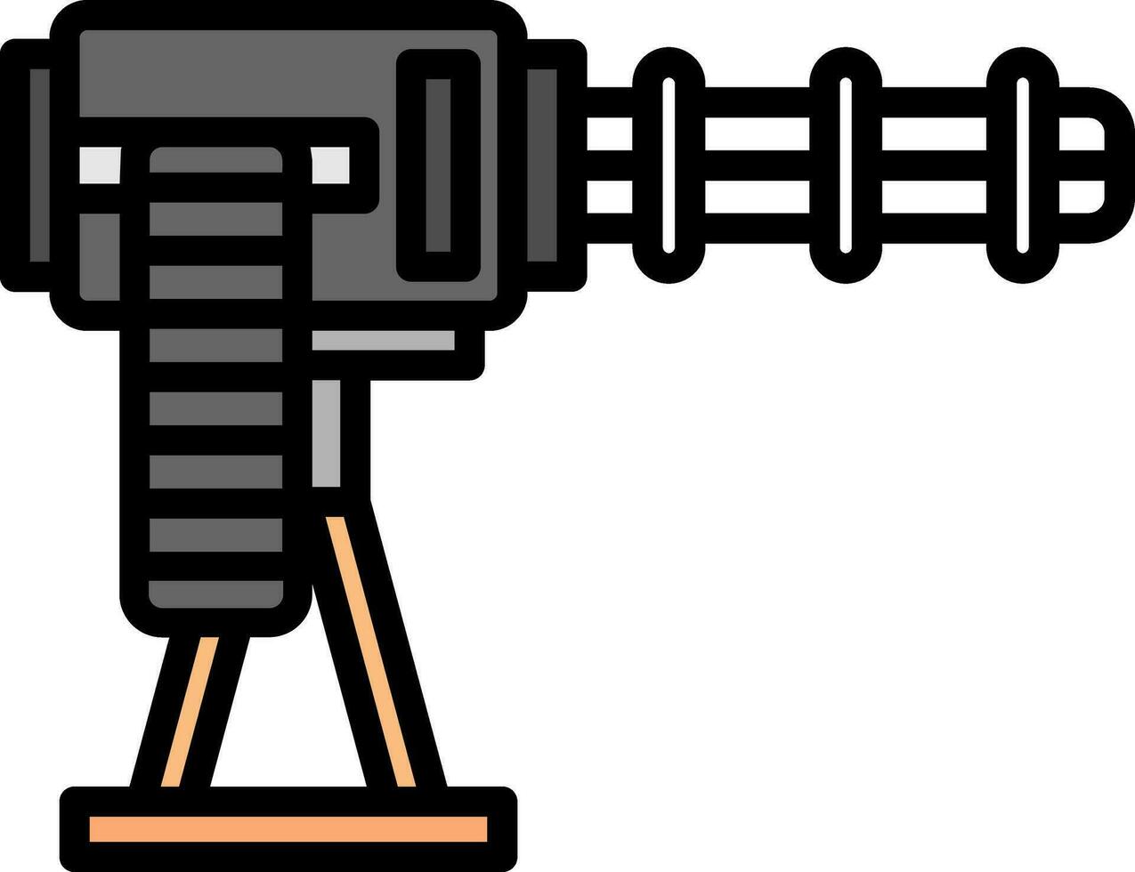 Maschine Gewehr Vektor Symbol Design