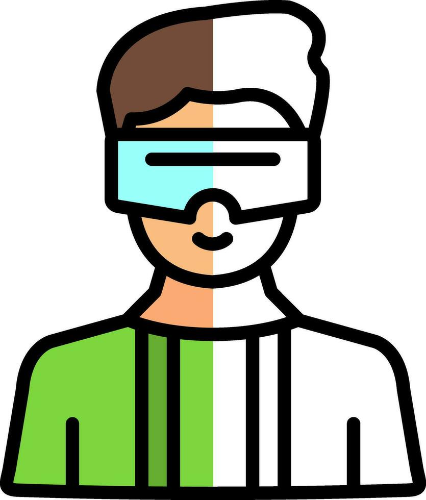 Virtual-Reality-Vektor-Icon-Design vektor