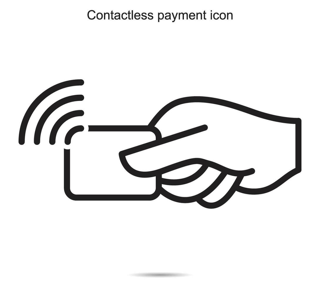 kontaktlos Zahlung Symbol, Vektor Illustration.