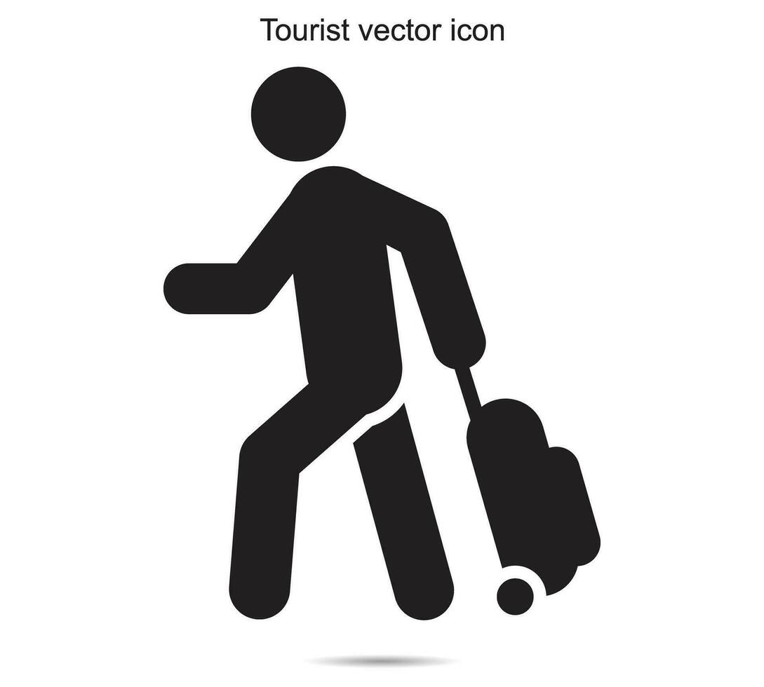 Tourist Vektor Symbol, Vektor Illustration.