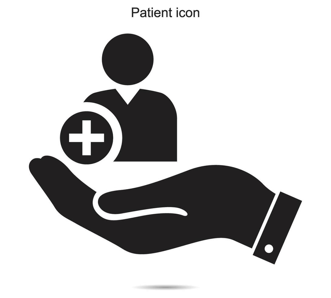 patient ikon, vektor illustration.
