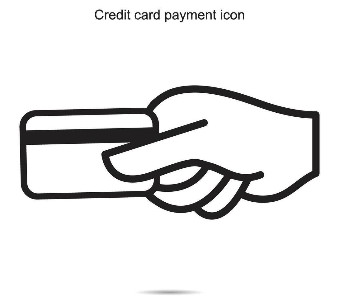 kreditera kort betalning ikon, vektor illustration.