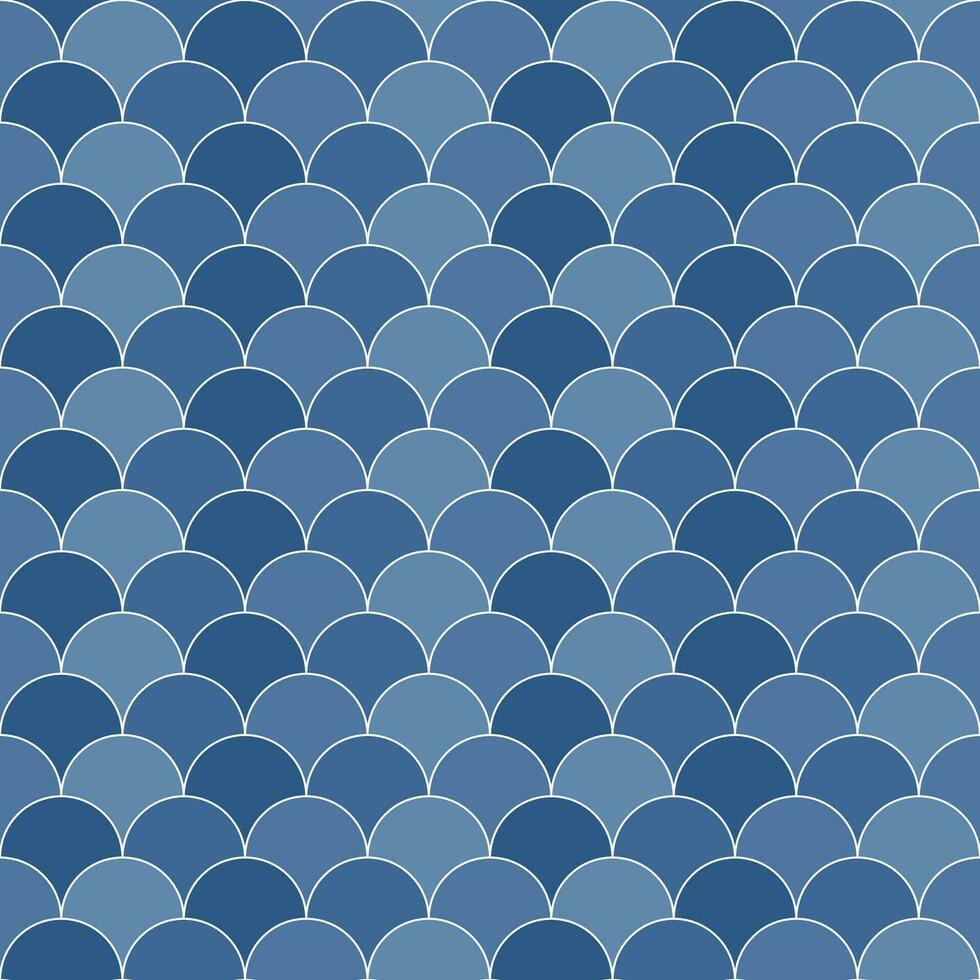 Marin blå fisk skalor mönster. fisk skalor mönster. fisk skalor sömlös mönster. dekorativ element, Kläder, papper omslag, badrum kakel, vägg kakel, bakgrund, bakgrund. vektor