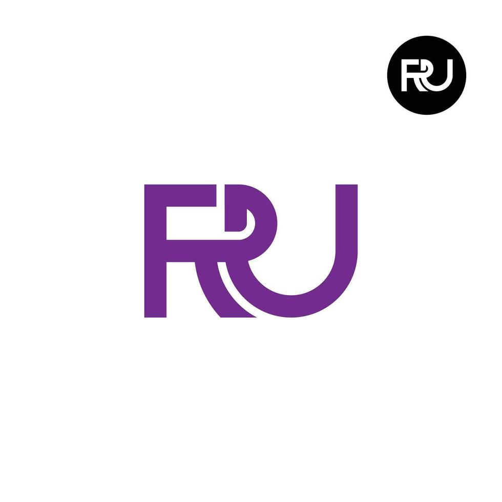 Brief ru Monogramm Logo Design vektor